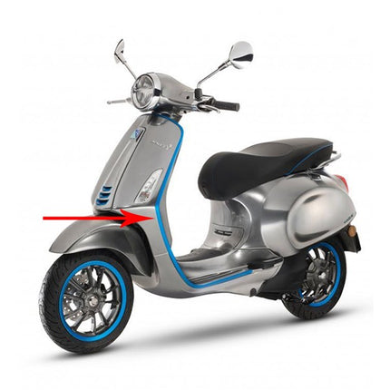 baguette Piaggio d'origine tablier gauche bleu elettrica, primavera, sprint cm2984055