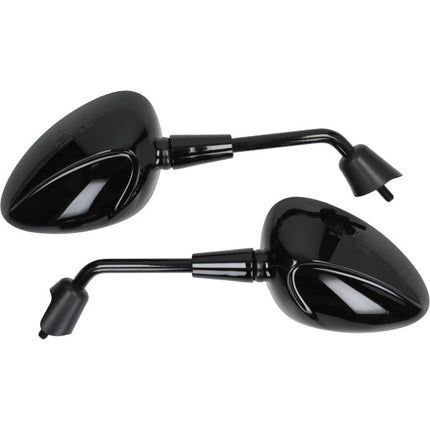 jeu de rétroviseurs DMP courts noir brillant sprint, zip