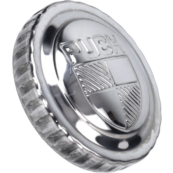 Bouchon de réservoir d'essence baïonnette avec logo 30mm chrome Puch, Puch Maxi
