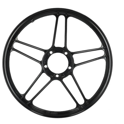 voorwiel/achterwiel fast-arrow ster aluminium 10 spaaks 17 inch zwart glans X30, x50, puch maxi