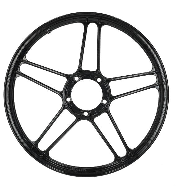 voorwiel/achterwiel fast-arrow ster aluminium 10 spaaks 17 inch zwart glans X30, x50, puch maxi