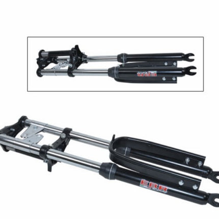 front fork EBR long wide reinforced + stabilizer complete 65cm black puch maxi 540
