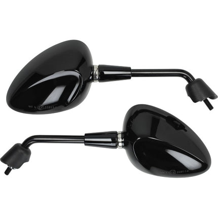 Rétroviseurs court modèle origine E-mark noir brillant vespa, sprint
