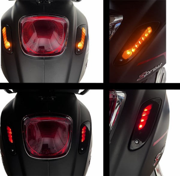 knipperlichtset DMP led e-keur SP +achterl dagrijverlichting achter donker smoke primavera, sprint