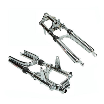 front fork EBR short wide + reinforced stabilizer complete chrome puch maxi