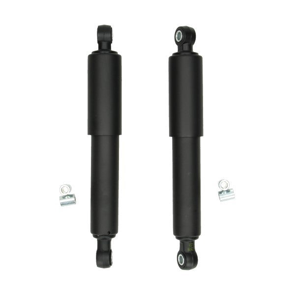 schokbrekerset DMP custom 300mm zwart mat camino, citta, tomos, puch maxi
