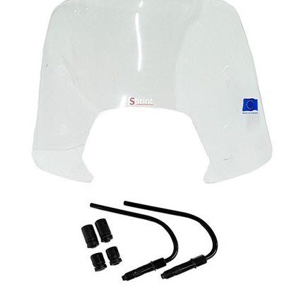 pare-brise Regia avec kit de fixation modèle original bas (fabriqué en UE) transparent sprint