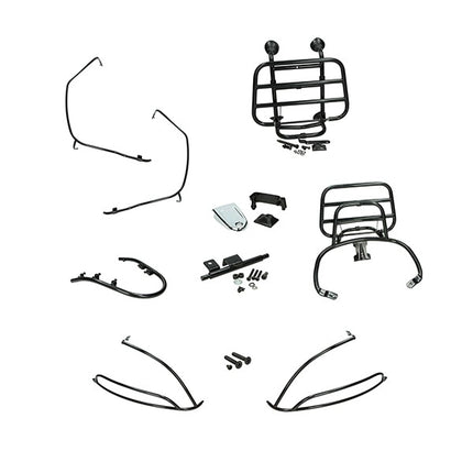 decorative bracket set complete + carriers gloss black 5-piece primavera, sprint
