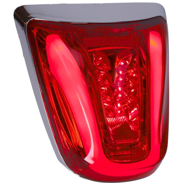 achterlicht DMP led tube E-keur rand chrome/rood glas primavera, sprint