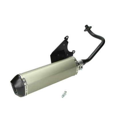 pot d'échappement jamarcol ovale euro-2 (modèle Akrapovic) alu/noir zip 4t