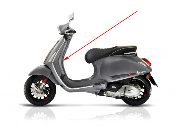 beenschilddeksel Piaggio origineel grijs titanio 707/C sprint sport 67361800hq