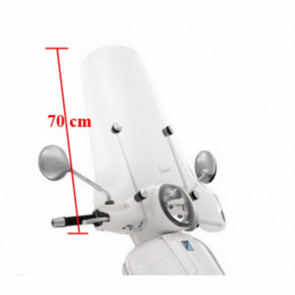 Pare-brise Piaggio d'origine haut + kit de fixation jusqu'à 2022 70cm gt 200cc, gts, gts 125cc, gts tous mod., gts super 300cc 654451