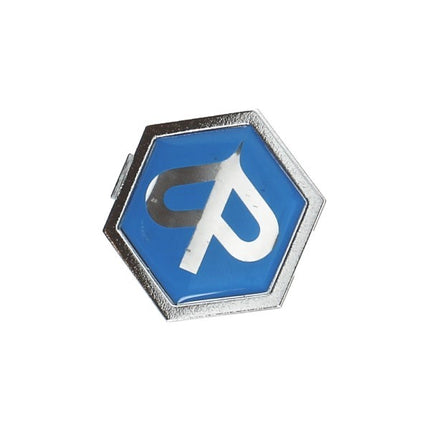 logo clic Piaggio face avant chrome/bleu sco Piaggio