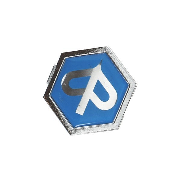 logo klik piaggio voorscherm chroom/blauw sco piaggio
