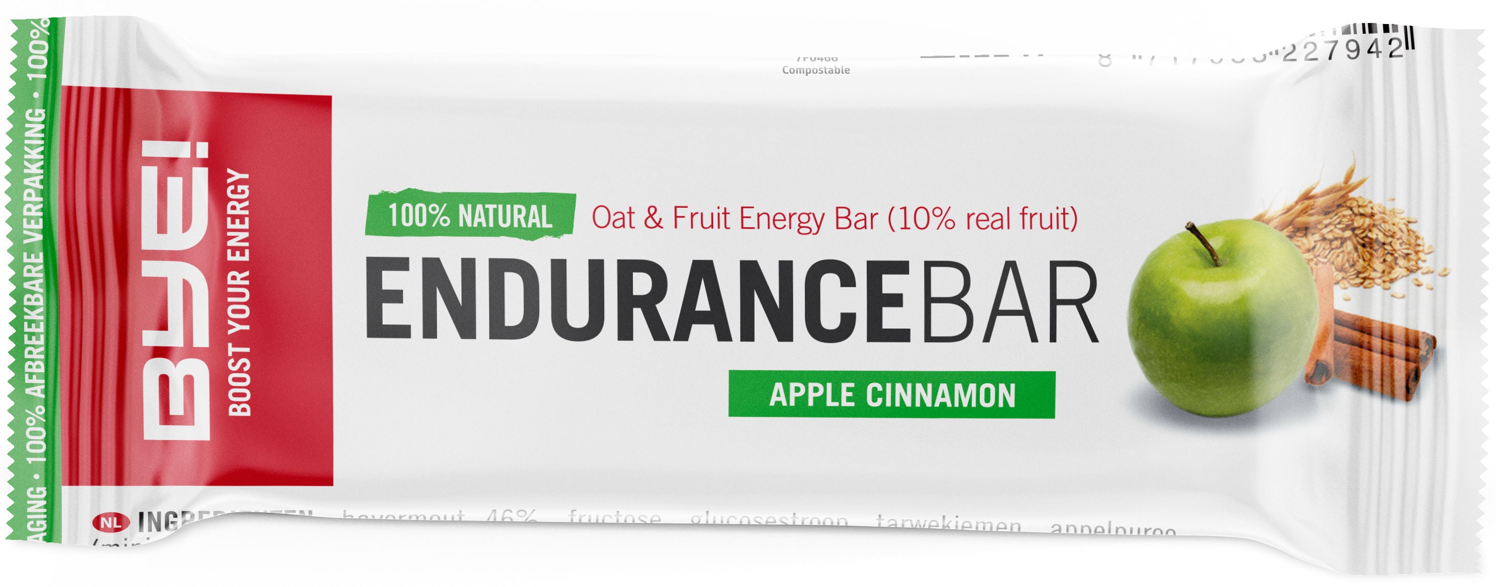 BYE! Endurance bar appel/kaneel - 40 gram (doos à 30 stuks)