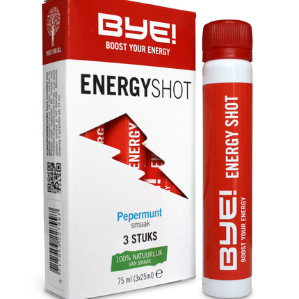 BYE! Energyshot pepermuntsmaak (3 ampullen)