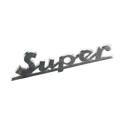 logo klik woord [super] 7.5cm aluminium vespa=op=op