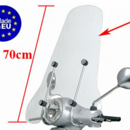 Pare-brise Regia haut (fabriqué en UE) seul pour kit de fixation d'origine 70cm Vespa LX