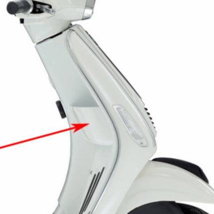 compartiment de rangement Piaggio d'origine droit blanc monte 544 vespa S 65429500br