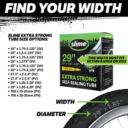 Slime zelfdichtende anti-lek binnenband 27.5 Inch SV – 27.5" / 650b x 2.35 - 3.0" – productafbeelding 9