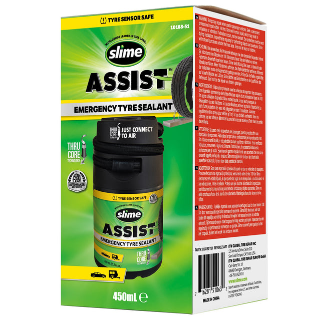 Slime Assist noodafdichtmiddel voor banden 450 ml / navulling Smart Repair Plus set – productafbeelding 2