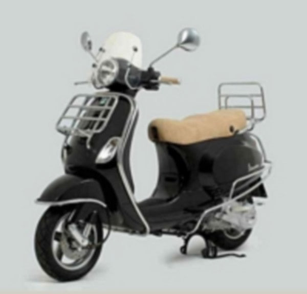 sierbeugelset Piaggio origineel met bevestigingsset voorscherm chroom 2-delig lxv, vespa lx, vespa S 602895m
