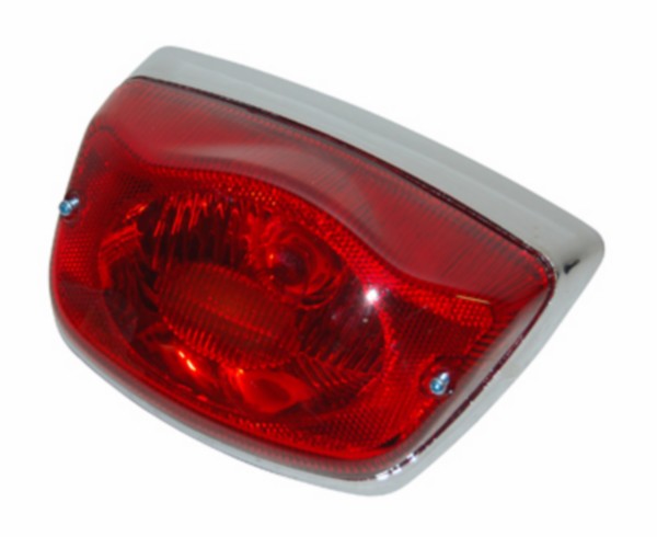 achterlicht DMP + rand model origineel (zonder bolletje) chroom lxv, vespa lx, vespa S