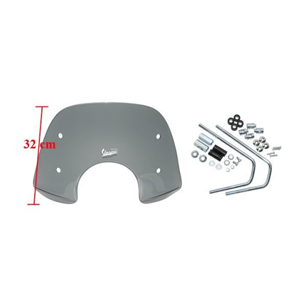 windscreen Piaggio original with mounting kit low 32cm smoke vespa lx 672306