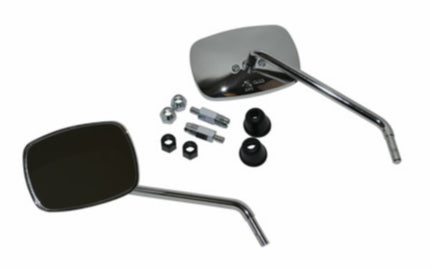 jeu de rétroviseurs E-mark carré chrome Vespa S