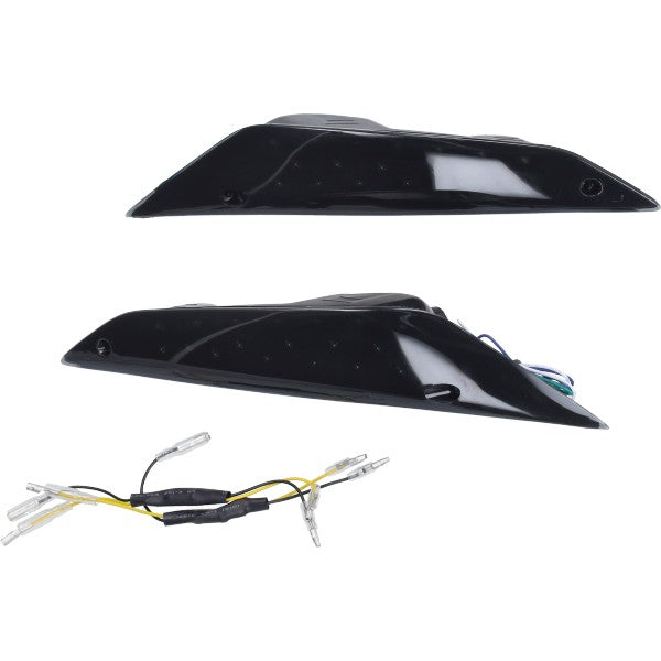 knipperlichtset DMP led SP met dagrijverlichting voor donker smoke piaggio, zip2000