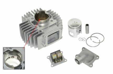 Cylindre DMP + membrane + pipe d'admission 70cc 45mm Puch Maxi