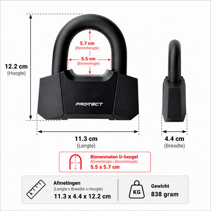 Pro-tect Schijfremslot / hangslot Curun ART 4 – productafbeelding 3