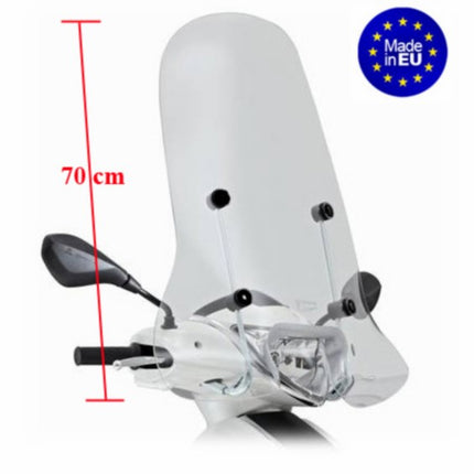 Pare-brise Regia avec kit de fixation (fabriqué en UE) haut mod. orig clair fly new 2012