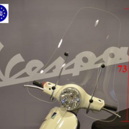 Pare-brise Regia avec kit de fixation haut (made in EU) transparent vespa lx