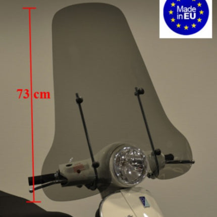 Pare-brise Regia avec kit de fixation haut (made in EU) fumé Vespa LX