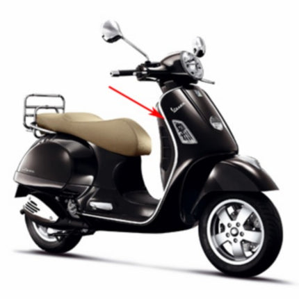 sierstrip Piaggio origineel beenschild <2018 rechts chroom gt 200cc, gts, gtv 577181