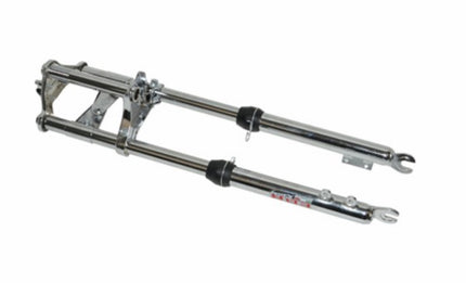 front fork EBR long wide complete (for disc brake) chrome Puch Maxi