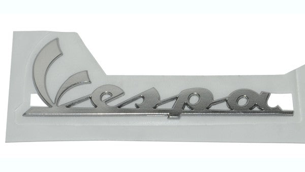 sticker Piaggio origineel woord [vespa] zijscherm chroom elettrica, primavera, sprint 1b000944