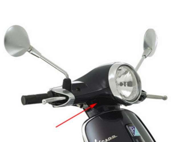 stuurkap Piaggio origineel onder zwart vulcano 98/a primavera 1b005469000xn2=op=op
