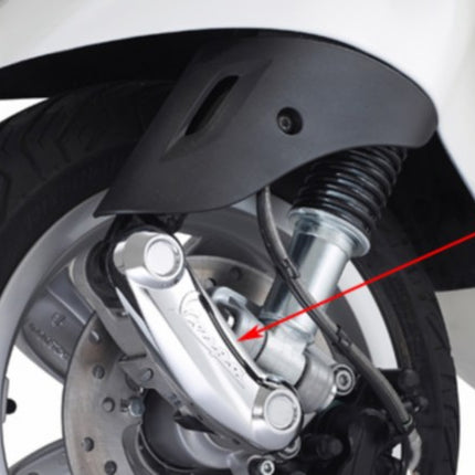 Capuchon de protection Piaggio d'origine fourche avant inférieure >2018 chrome gts, lx, primavera, sprint 1c000835