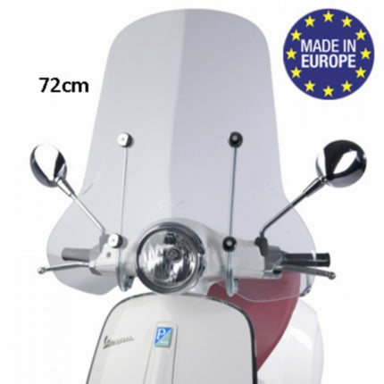 Pare-brise Regia avec kit de fixation haut (fabriqué en UE) mod. orig 72cm transparent primavera