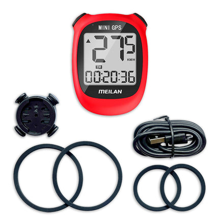 Meilan Fietscomputer GPS M3 Mini – USB oplaadbaar – FK427210.RED – productafbeelding 2