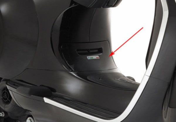 klep Piaggio origineel bodyscherm zwart lucido 94 sprint 6736190090