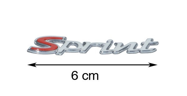 sticker Piaggio origineel woord [sprint] voorscherm chroom sprint 125 4t, sprint 150 4t, sprint 4t 1b001263