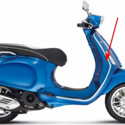 beenschild Piaggio origineel blauw azzurro 261/a sprint 1b003620500dq