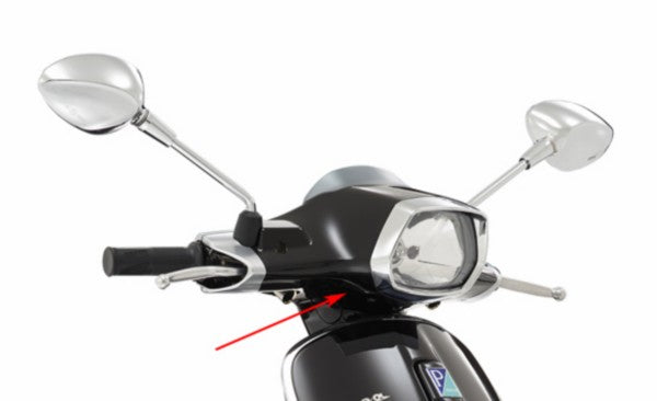 stuurkap Piaggio origineel onder zwart lucido 94 sprint 1b00123100090