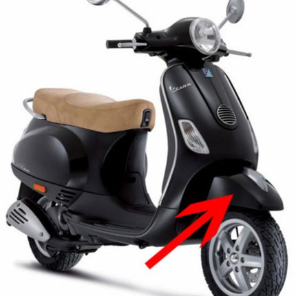 voorspatbord zwart vulcano 98/a vespa lx fl