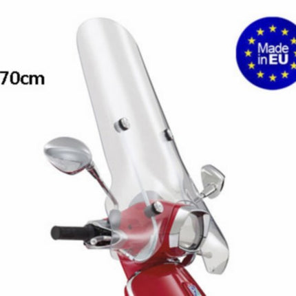 Pare-brise Regia avec kit de fixation haut Mod. Orig (fabriqué en UE) 70cm transparent sprint