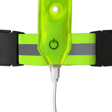 Lynx Reflectie LED sport vest USB – Volwassen / one size fits all. USB-C oplaadbaar – FK429005.BLA – productafbeelding 3