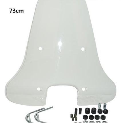 Pare-brise DMP avec kit de fixation haut 73cm transparent vespa S